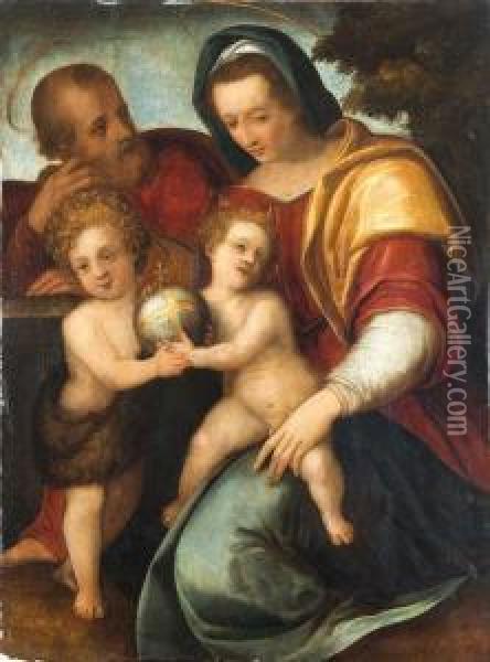 Sacra Famiglia Oil Painting - Andrea Del Sarto