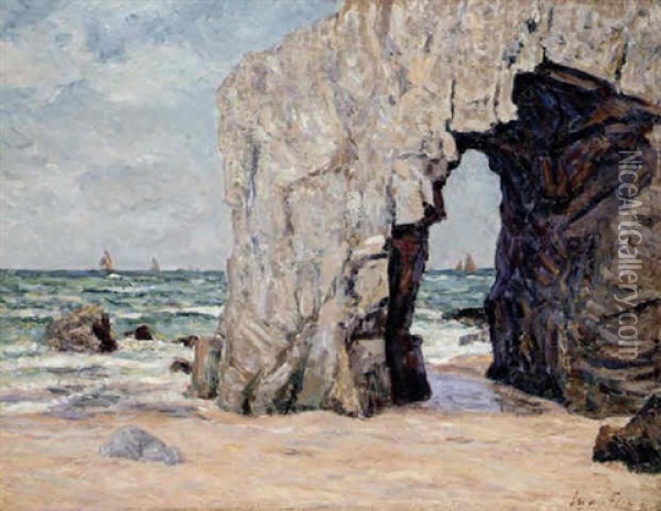 L'arche De Port Blanc Presqu'lle De Quiberon Oil Painting - Maxime Maufra
