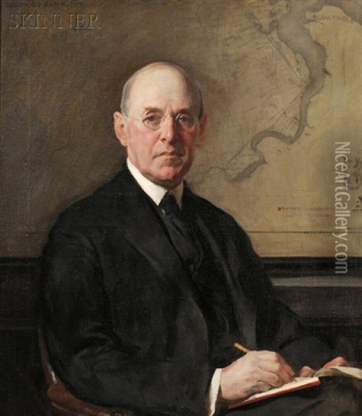 Portrait Of Robert Archey Woods (1865-1925) Oil Painting - Joseph Rodefer DeCamp