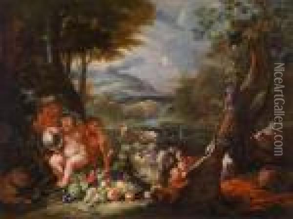 Silen Mitzentauren Oil Painting - Abraham Brueghel