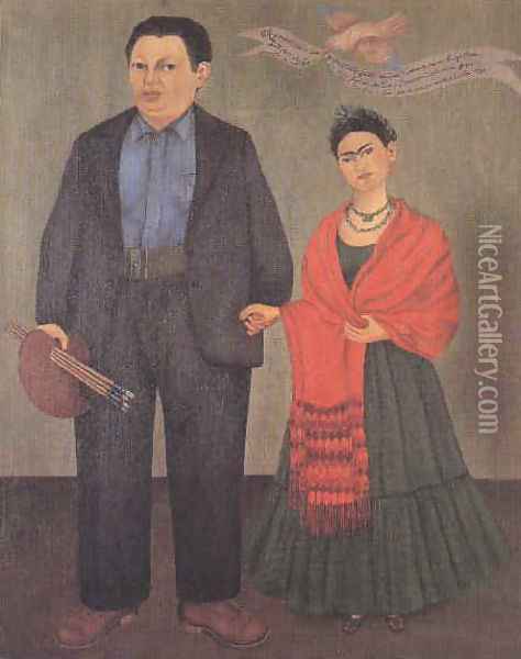 Frida and Diego Oil Painting - Frida Kahlo