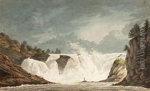 The Chaudiere Falls, Quebec Oil Painting - Benjamin Fisher
