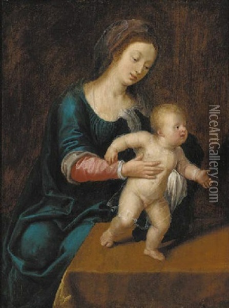 The Virgin And Child Oil Painting - Pieter Coecke van Aelst the Elder