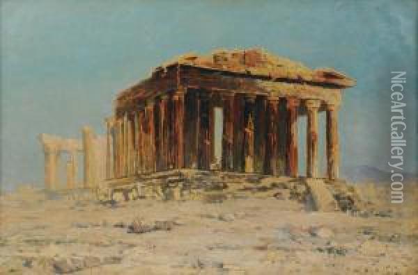 Le Parthenon Oil Painting - Pericles Pantazis