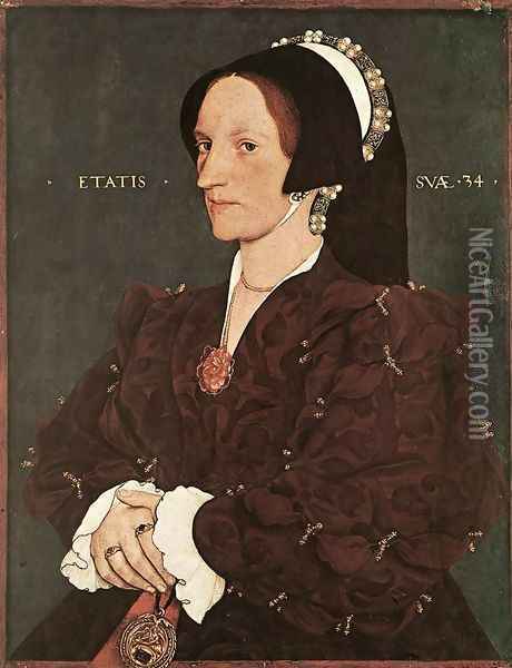 Portrait of Margaret Wyatt, Lady Lee, c. 1540 Oil Painting - Hans Holbein the Younger