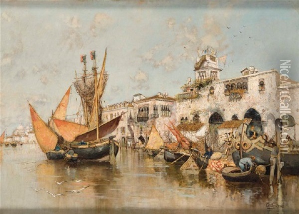 Vista De Venecia Oil Painting - Gonzalo Bilbao Martinez