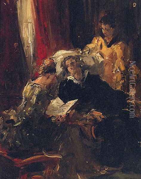 Le Convalescent Oil Painting - Giovanni Boldini