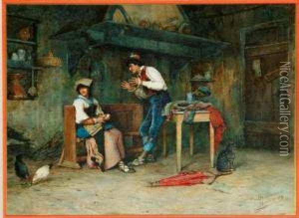 Entanglements 1889 Oil Painting - Publio Tommasi