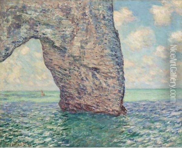 La Manneporte, Maree Haute Oil Painting - Claude Oscar Monet