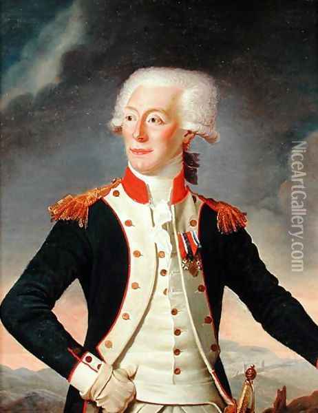 Marquis Marie-Joseph-Paul-Yves-Roch-Gilbert du Motier de Lafayette, 1790 Oil Painting - Joseph Boze
