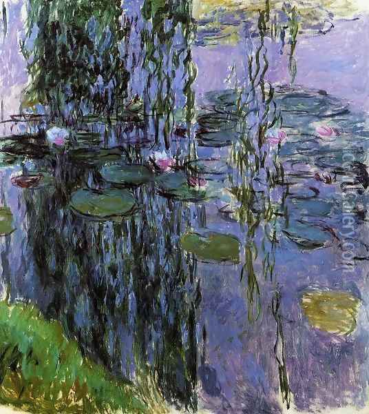 Water-Lilies1 1916-1919 Oil Painting - Claude Oscar Monet