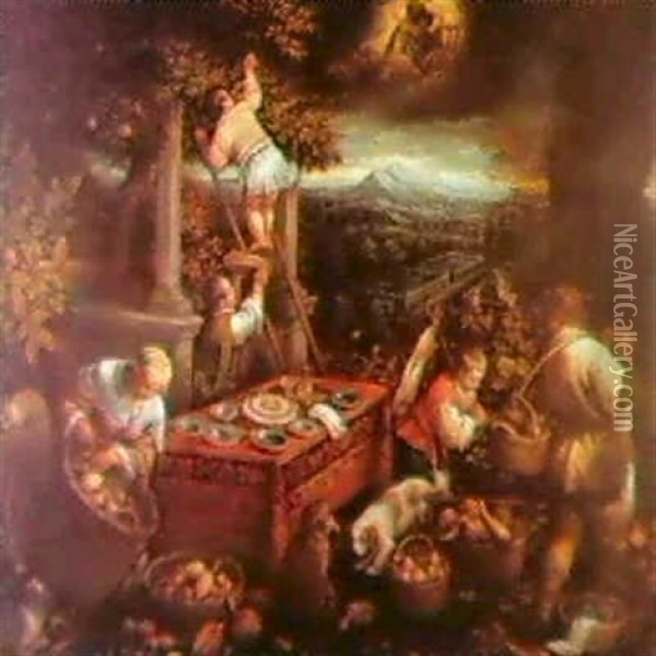 Allegoria Dell'elemento Terra Oil Painting - Francesco Bassano the Younger