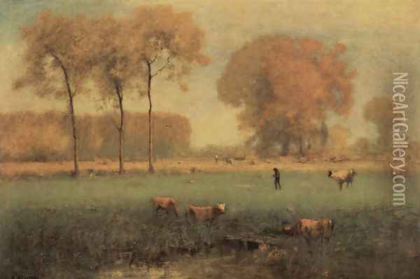 Altweibersommer Oil Painting - George Inness