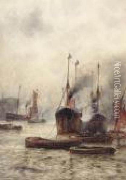 Blackwall London Oil Painting - William Harrison Scarborough