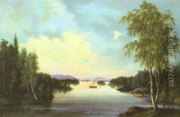 Sommarkvall Oil Painting - Lennart Forsten