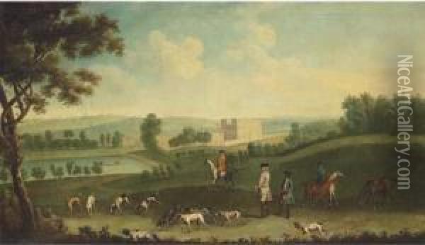 The Duke Of Kingston Shooting In The Grounds Of Thoresby Hall,nottinghamshire Oil Painting - Peter Tillemans