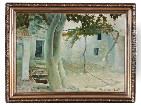 Vista De Un Pueblo Oil Painting - Eugenio Gomez Mir