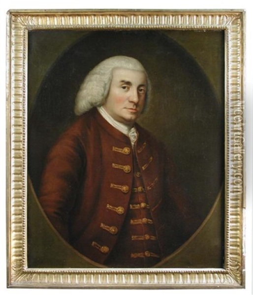 Portrait Of William Hanbury Esq Of Kelmarsh Hall, Northamptonshire Oil Painting - William Hoare