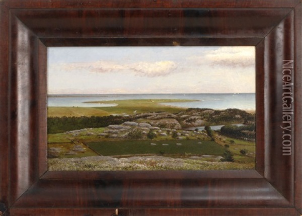 Coastal Landscape, Possibly The Brewster Flats Oil Painting - William Corning Stacy