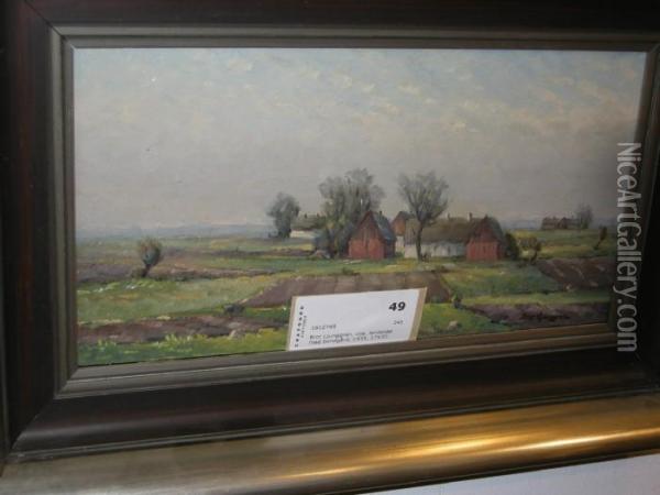 Landskap Med Bondgard Oil Painting - Bror Ljunggren