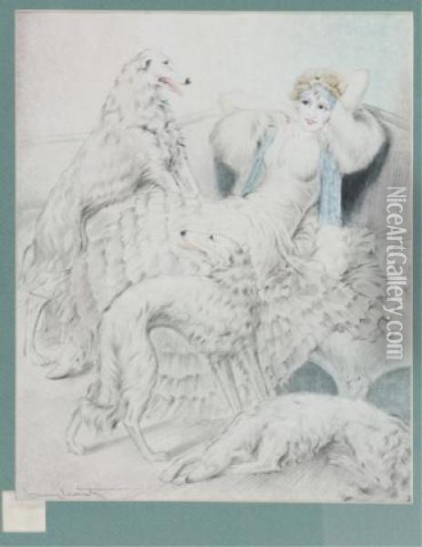 Symphony In White Oil Painting - Louis Icart