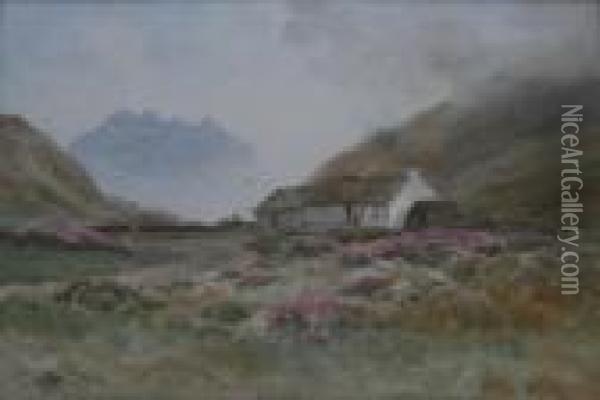 Slieve Bernagh, Co. Down, Mourne Range Oil Painting - Joseph Carey Carey