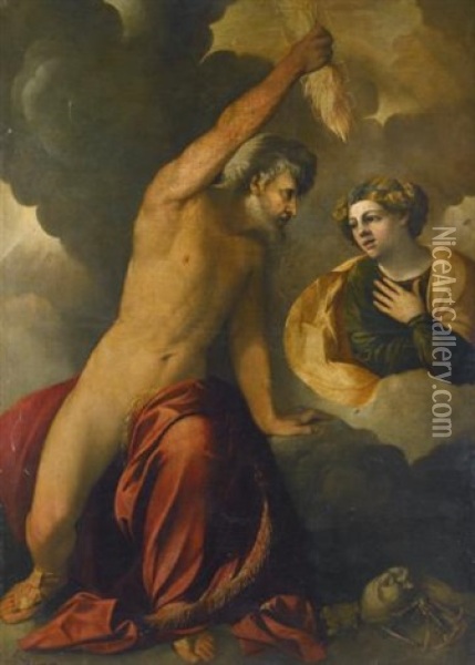 Jupiter And Semele Oil Painting - Dosso Dossi