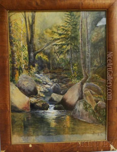 Woodland Brook Oil Painting - Joseph Owen Dummer