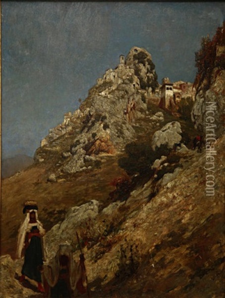 Cervara Oil Painting - Lord Frederic Leighton