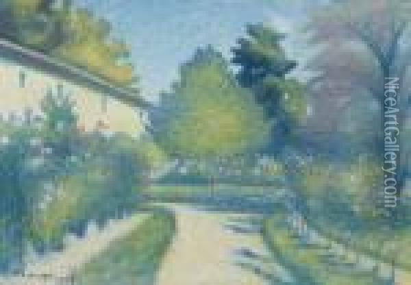 Jardin Fleuri Oil Painting - Achille Lauge