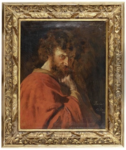 Portrait Von Judas Iskarioth Oil Painting - Vilma Parlaghy