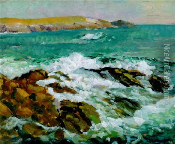 A Rocky Coast Oil Painting - Paul Dougherty