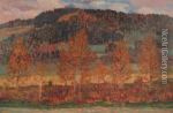 Podzimni Krajina Oil Painting - Antonin Hudecek