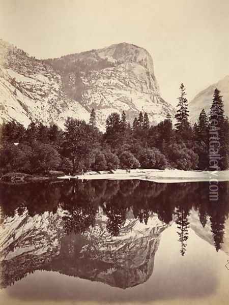 Mirror Lake, Yosemite Valley, USA, 1861-75 Oil Painting - Carleton Emmons Watkins