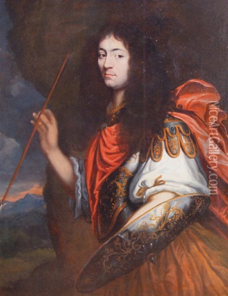 Portrait De Monsieur, Frere Du Roi (?) Oil Painting - Louis Ferdinand Elle the Elder