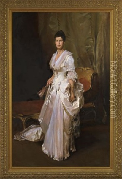 Portrait Of Margaret Stuyvesant Rutherford White Oil Painting - John Singer Sargent