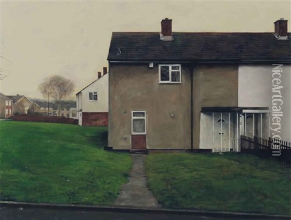 End Of Terrace Oil Painting - George Shaw