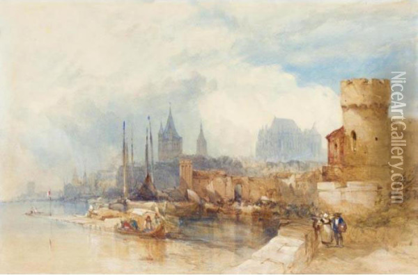 View Of Cologne Oil Painting - William Callow