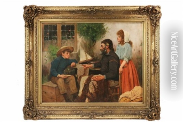 The Storyteller Oil Painting - Henry Hetherington Emmerson