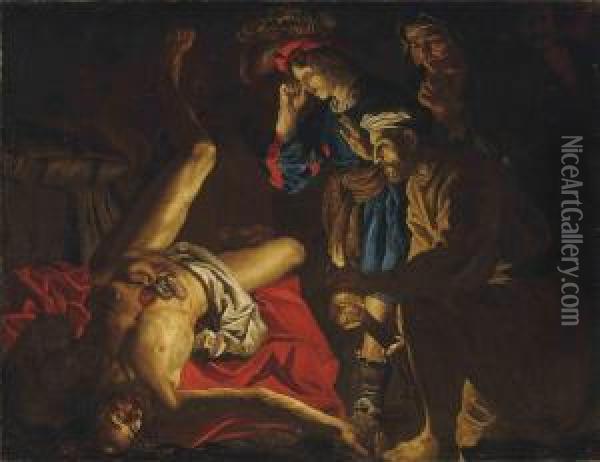 The Death Of Cato Oil Painting - Matthias Stomer