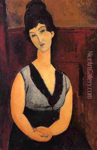The Beautiful Confectioner Oil Painting - Amedeo Modigliani