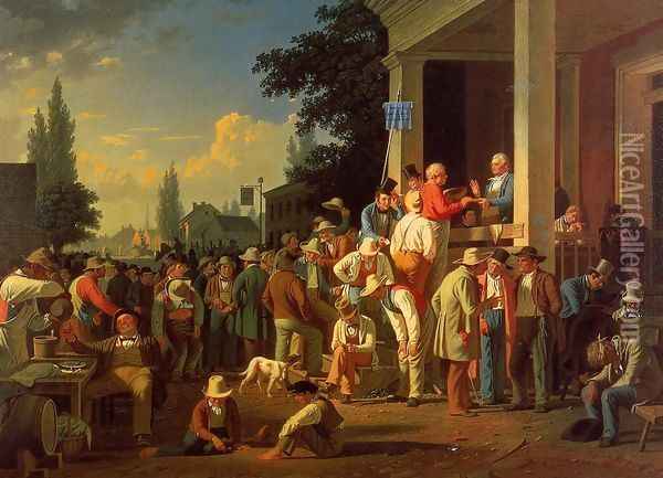 The Country Election Oil Painting - George Caleb Bingham