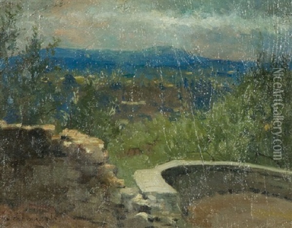 Paesaggio Oil Painting - Giorgio Kienerk