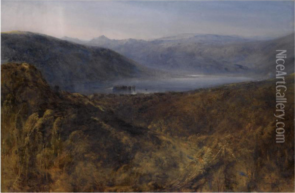 Lake Windermere, Cumbria Oil Painting - Bernard Walter Evans