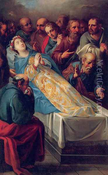 The Dormition of the Virgin 1720-40 Oil Painting - Francisco Martinez