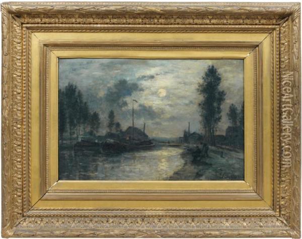 Pecheurs Au Clair De Lune Oil Painting - Stanislas Lepine