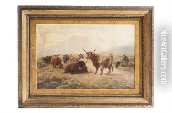 Ganado Escoces Oil Painting - Henry Garland