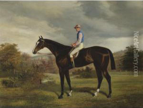 The Grand Nation Winner Voluptuary With Edward P. Wilson Up Oil Painting - Benjamin Cam Norton