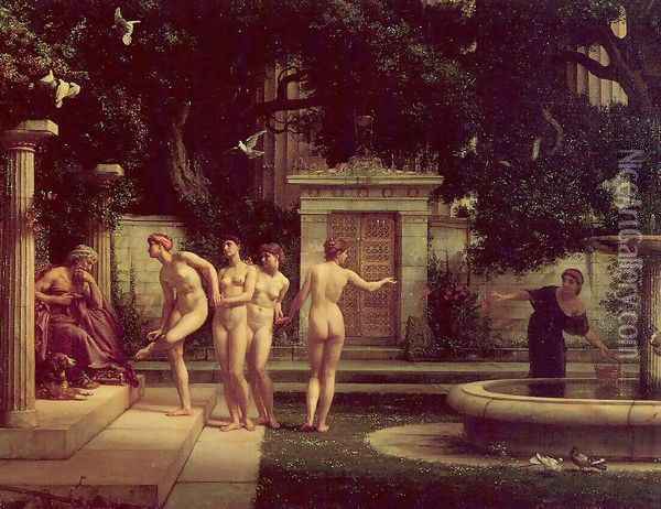 A Visit to Aesculipius 1880 Oil Painting - Sir Edward John Poynter
