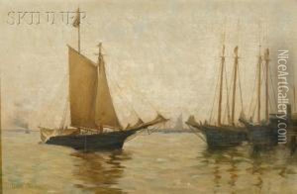 Quiet Harbor Oil Painting - Daniel Strain